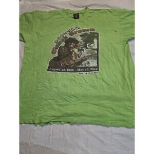 Chuck Brown Tee Tree Men's Size 2XL Lime Green Short Sleeve T-Shirt Front And...